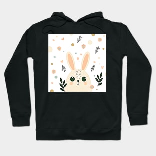 cute easter bunny, Scandinavian graphic style, pastel colors, vintage Hoodie